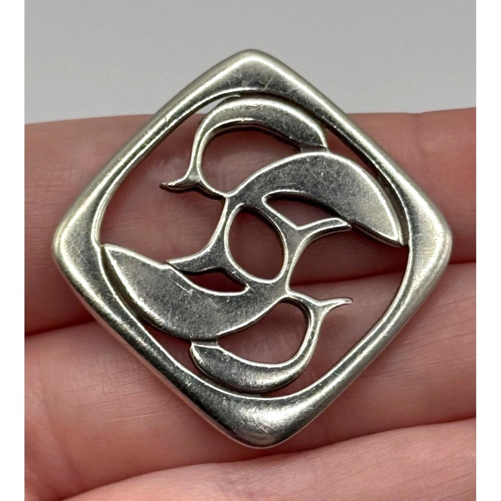 Vintage Ken Kantro Sterling Silver Dolphin Whale Pendant
